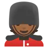 Guard: Medium-Dark Skin Tone Emoji 💂🏾 image - Google Noto Color style