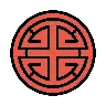 Rounded Symbol For Lu 🉡 image - OpenMoji style