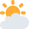 Sonne hinter der Wolke Emoji ⛅ image - Twitter / X (Twemoji) style