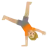 Person Cartwheeling: Medium-Light Skin Tone