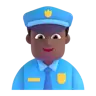 Man Police Officer: Medium-Dark Skin Tone Emoji 👮🏾‍♂️ image - Microsoft 3D Fluent style