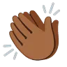 Clapping Hands: Medium-Dark Skin Tone Emoji 👏🏾 image - Google Noto Color Animated style