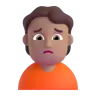 Person Frowning: Medium Skin Tone Emoji 🙍🏽 image - Microsoft 3D Fluent style