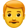 Man: Red Hair Emoji 👨‍🦰 image - Apple style