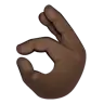 Ok Hand: Dark Skin Tone Emoji 👌🏿 image - WhatsApp style