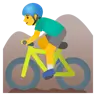 Man Mountain Biking Emoji 🚵‍♂️ image - Google Noto Color style