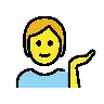 Préposé à un kiosque d’information Emoji 💁 image - OpenMoji style
