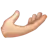 Palm Up Hand: Light Skin Tone