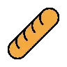 ขนมปังบาแกต Emoji 🥖 image - OpenMoji style