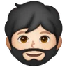 Person: Light Skin Tone, Beard Emoji 🧔🏻 image - Samsung style