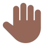 Raised Back Of Hand: Medium-Dark Skin Tone Emoji 🤚🏾 image - Tossface style