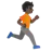 Person Running Facing Right: Dark Skin Tone