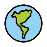 Earth Globe Americas Emoji 🌎 image - OpenMoji style
