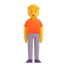 Person Standing Emoji 🧍 image - Microsoft 3D Fluent style