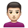 Man Pouting: Light Skin Tone Emoji 🙎🏻‍♂️ image - WhatsApp style