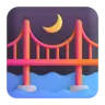 Emoji Ponte di notte 🌉 image - Microsoft 3D Fluent style