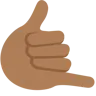 Call Me Hand: Medium-Dark Skin Tone Emoji 🤙🏾 image - Twitter / X (Twemoji) style