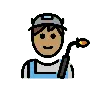 Man Factory Worker: Medium Skin Tone Emoji 👨🏽‍🏭 image - OpenMoji style