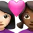 Couple With Heart: Woman, Woman, Light Skin Tone, Medium-Dark Skin Tone