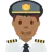 Man Pilot: Medium-Dark Skin Tone