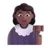 Woman Judge: Medium-Dark Skin Tone Emoji 👩🏾‍⚖️ image - Microsoft 3D Fluent style