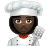 Woman Cook: Dark Skin Tone Emoji 👩🏿‍🍳 image - WhatsApp style