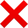 Cross Mark Emoji ❌ image - Apple style