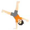 Person Cartwheeling: Light Skin Tone Emoji 🤸🏻 image - Google Noto Color style