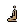Man Kneeling: Medium Skin Tone Emoji 🧎🏽‍♂️ image - OpenMoji style