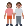 Women Holding Hands: Medium Skin Tone Emoji 👭🏽 image - Tossface style