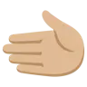 Leftwards Hand: Medium-Light Skin Tone Emoji 🫲🏼 image - Google Noto Color style