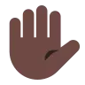 Raised Hand: Dark Skin Tone Emoji ✋🏿 image - Tossface style