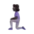 Woman Kneeling: Dark Skin Tone