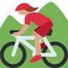 Woman Mountain Biking: Medium Skin Tone Emoji 🚵🏽‍♀️ image - Twitter / X (Twemoji) style