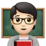 Teacher: Light Skin Tone Emoji 🧑🏻‍🏫 image - Apple style