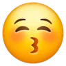 Emoji Baciare la faccia con gli occhi chiusi 😚 image - Samsung style