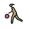 Woman Bouncing Ball: Medium Skin Tone Emoji ⛹🏽‍♀️ image - OpenMoji style