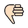 Thumbs Down: Light Skin Tone Emoji 👎🏻 image - OpenMoji style