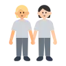 People Holding Hands: Medium-Light Skin Tone, Light Skin Tone Emoji 🧑🏼‍🤝‍🧑🏻 image - Tossface style