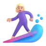 Woman Surfing: Medium-Light Skin Tone Emoji 🏄🏼‍♀️ image - Microsoft 3D Fluent style