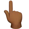Backhand Index Pointing Up: Medium-Dark Skin Tone Emoji 👆🏾 image - Apple style
