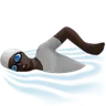 Person Swimming: Dark Skin Tone Emoji 🏊🏿 image - Apple style