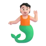 Merperson: Light Skin Tone Emoji 🧜🏻 image - Microsoft 3D Fluent style