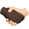 Handshake: Dark Skin Tone, Light Skin Tone Emoji 🫱🏿‍🫲🏻 image - Apple style
