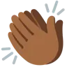 Clapping Hands: Medium-Dark Skin Tone Emoji 👏🏾 image - Google Noto Color style