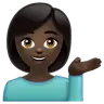 Woman Tipping Hand: Dark Skin Tone Emoji 💁🏿‍♀️ image - WhatsApp style