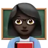 Woman Teacher: Dark Skin Tone Emoji 👩🏿‍🏫 image - Apple style