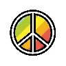 Znak pokoju Emoji ☮ image - OpenMoji style
