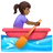 Woman Rowing Boat: Medium-Dark Skin Tone