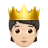 Person With Crown: Light Skin Tone